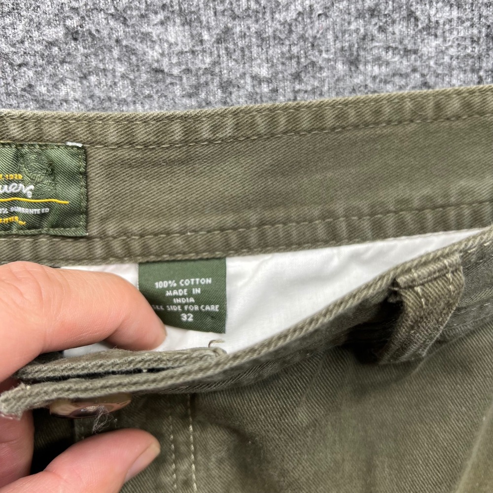 Eddie Bauer Shorts Mens 32 Olive Green Chino Cotton Twill Casual Outdoor - Picture 12 of 13